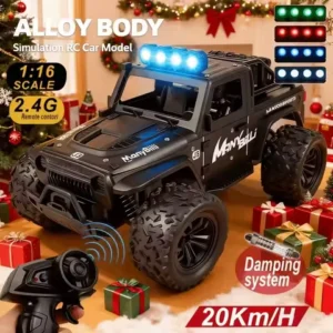 1:16 Remote Control Car Lights and Sound 2.4GHz Remote Control Jeep for Kids All Terrain Off-Road Jeep RC Car Toys Gift for Boys
