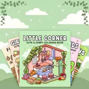 1/2Pcs Interesting Graffiti Coloring Book for Adults and Teens Featuring Adorable Creatures in Cozy Hygge Moments for Relaxation