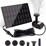 1.2W Solar Fountain Pump for Bird Baths Summer Solar Panel with 3m Long Cable and 8 Nozzle Attachments Garden Fountain