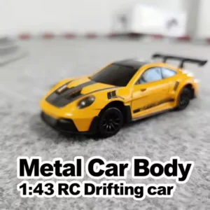1/43 RC Car RC Drift Car with ESP Gyroscope Full Proportional Control 4WD Metal Body 2 Sets Tires Realistic Drifting Kids Gift