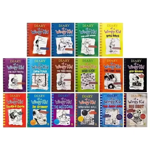 10 Books/set 1- 10/11-20 Volumes Diary of Wimpy Kid English Book Diary of Wimpy Kid Children's Fiction Books