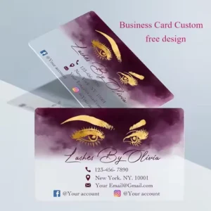 100/200/500 PCS Transparent PVC Business Card Colorful Printing Personalized LOGO Text Thank You Card Free DESIGN 0.38mm