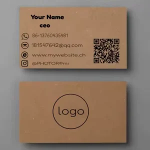100/200/500pcs Thickend Custom Business Card Printing 300gsm Kraft Paper Name Card Personalized High-end Printing