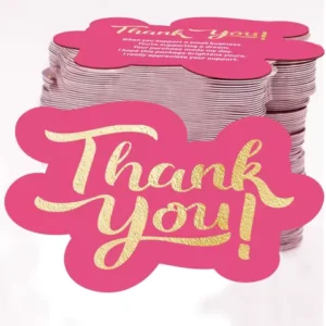100 Pcs Unique Thank You Cards Small Business, Pink Thank You Cards for Small Business.
