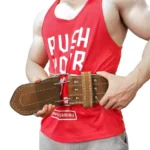 10mm Cowhide Weightlifting Belt,Double Prong Powerlifting Belt,Bodybuilding Back Protector,Gym Deadlift Lumbar Support