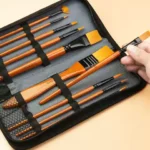 10Pcs/Set Nylon Hair Wooden Handle Watercolor Paint Brush Pen Set Learning DIY Oil Acrylic Painting Art Paint Brushes Supplies