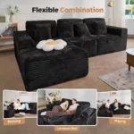 111ââ Modular Sectional Cloud Couches with L Shaped Chaise, Upholstered Deep Seat Boneless Sofa for Living Room,, Customized