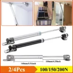 12Inch Copper Force Cabinet Door Lift Support Gas Strut Hydraulic Spring Hinge Kitchen Cupboard Hinge Furniture Hardware 2/4Pcs