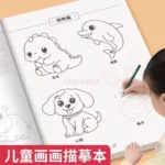 1book Drawing and Depiction Book, Children's Copy Album, Hand drawn Coloring Drawing Book