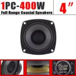 1PC 4 Inch Car Speakers 400W 2-Way Vehicle Door Audio Music Stereo Subwoofer Full Range Frequency Automotive Speakers Woofer