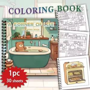1pc,Cute Colouring Book - Teen Colouring Book - 30 Sheets, 8.3x 8.3 inches, Adult Stress Relief, Birthday, Holiday Party Gift