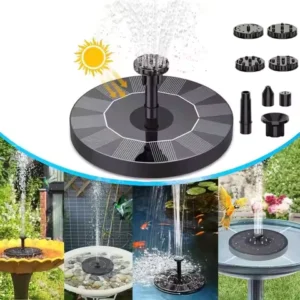 2.5W Solar Fountain Water Pump for Bird Bath Pond Swimming Pool Fish Tank,Outdoor Pump with 6 Nozzle Garden Decor