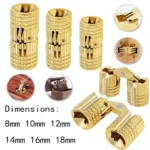 2-6pcs Copper Brass Door Hinges Cylindrical Hidden Cabinet Concealed Invisible Furniture Barrel Hinge For Hardware Gift Box