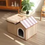 2-in-1 Cat House with Removable Bed - Large All-Season Warm Pet Villa for Indoor & Outdoor Use, Cozy Durable Cat Furniture