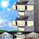 2 Pack Outdoor Solar Lights - IP65 Waterproof, 3000LM 188 LED Motion Sensor Light Solar Light for Backyard, Patio, Porch