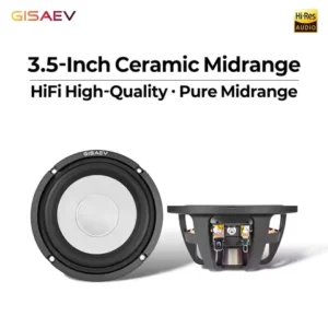 2 Pcs 3.5 Inch Premium Car Ceramic Midrange Speaker High Rigidity Clear Sound Fit Most Cars Audio Upgrade