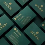 200pcs Customized Business Cards Green Cards High-end Business Cards 3D Gold Foil Embossed Logo Special Paper Business Cards