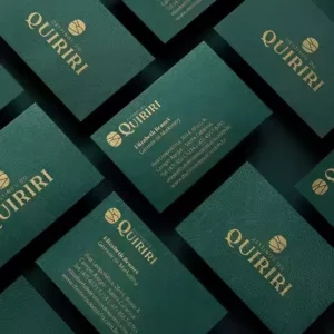 200pcs Customized Business Cards Green Cards High-end Business Cards 3D Gold Foil Embossed Logo Special Paper Business Cards