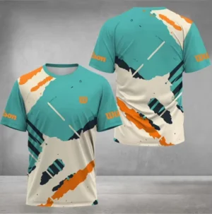 2025 men's W-letter printed casual quick drying sports top outdoor men's soft and breathable round neck T-shirt