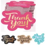 2026 New 200-50Pcs Unique Thank You Cards Small Business,Pink For Business Package Insert Notes Gifts