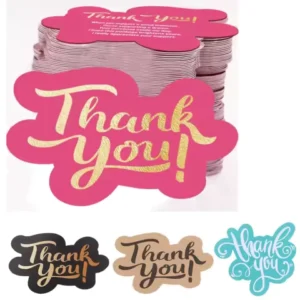 2026 New 200-50Pcs Unique Thank You Cards Small Business,Pink For Business Package Insert Notes Gifts