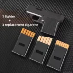 2026 New Clip Gun Type Butane Gas Lighter Three Capacity Cigarette Holder Windproof Jet Blue Flame Lighters Men's Gifts (NO GAS)
