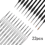22 Pcs Miniature Detail Paint Brush Set with Natural Wood Handle, Miniature Paint Brushes,Mini Small Painting Brushes for Art