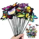 ï¼24pcs Glow In The Dark Luminous Butterfly Stakes - Perfect For Outdoor Garden Lawn Decoration!