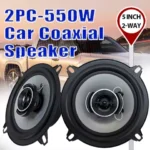 2PCS 550W 5 Inch HiFi Coaxial Speakers Subwoofer Car Automotive Audio Music Stereo Full Range Frequency Car Speaker Woofer