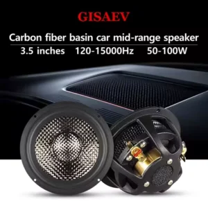 3.5-inch carbon fiber basin car mid-range speaker, 3-inch car center speaker, luxury car two-way three-way mid-range speaker