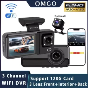3 Channel WIFI Car DVR HD 1080P Cabin Vehicle Dash Cam Three Way Camera DVRs Recorder Video Registrator Mini Dashcam Camcorder
