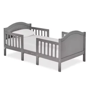3-in-1 Convertible Toddler Bed with Guard Rails, Transforms into Chairs & Table, Low-to-Floor Design, Safety Certified