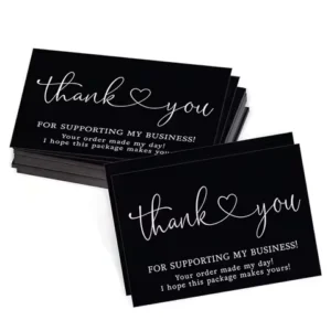 30/50Pcs Thank You Cards Thank You for Supporting My Business Cards Commercial Decoration Label Appreciate Cards Gift Packaging