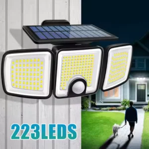 3000LM Solar Light With Dual PIR Motion Detector 3 Lighting Modes 270Â° Illumination IP65 Waterproof Security Garde Flood Lights