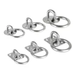 304 Stainless Steel Pad Eye Plate Staple Ring Hook Loop U-Shaped Sail Shade Hardware - For Wall Ceiling Hammock Hooks Hanger