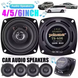 4/5/6 Inch Car Speakers Universal Car 2 Way HiFi Coaxial Subwoofer Audio Full Range Frequency Automotive Speakers 300W 400W 500W