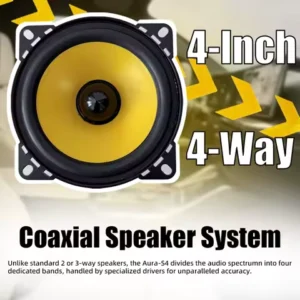 4 Inch Car Speaker Universal HiFi Coaxial 300W Car Stereo Speaker Full Range Frequency Automotive Audio Music Stereo Subwoofer