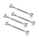 4 Pieces Stainless Steel 316 Closed Body Turnbuckle Jaw And Jaw M5 M6 M8 High Polished Rigging Hardware Heavy Duty For Boat Yach