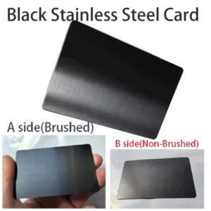 5/10Pcs Blank Metal Business Cards 0.5mm Thick Black Stainless Steel Laser Engraving Stainless Cards Customer DIY Gift Plate