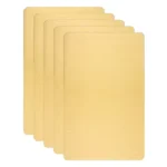 5-15Pcs Gold Metal Business Card 201 Stainless Steel Brushed Engraving Cards Self Adhesive CNC Engraving Blanks for House Office