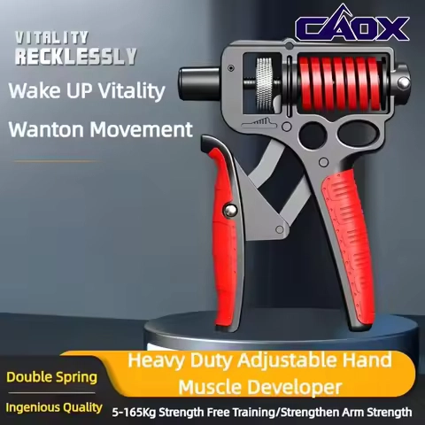 5-165Kg Adjustable Heavy Hand Grip Exercise Strengthener Gripper Finger Expander Arm Wrist Forearm Trainers Fitness Steel Spring