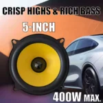 5 Inch Car Speakers 400W Universal Automotive Audio Music Stereo Subwoofer Car Door HiFi Coaxial Speaker Full Range Frequency