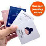 500pcs Personalize Jewelry Card Earring Pacakging Custom Logo White Paper Necklace Holder Display DIY Packaging Personalize Size