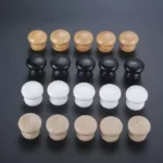 5Pcs Wood Cabinet Mini Pull Knob Round Handles Drawer Knobs for Dresser Wardrobe Door Furniture Hardware Home Decor with Screws