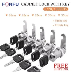 5Set Security Lock Metal Cylinder Cabinet Locker Cam Lock With Keys Security Mailbox Lock Drawer 16mm/20MM/25MM/30MM