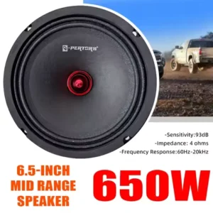 6.5Inch Universal Car Speaker 650W Midrange Audio Car Speaker Auto Music Stereo Enhanced Hifi Car Stereo Sound Mid-range Speaker