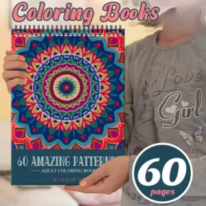 60 Pages Creative Coloring Book Brilliant Mandala Adult Coloring Book Stress Relieving Art Pencil Colored Coloring Drawing Book