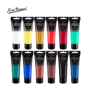 75ml Acrylic Paint for Wall Art Student DIY Graffiti Shoes Waterproof Sun Resistant Textile Painting Materials