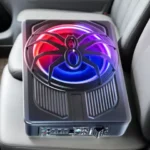 800W Car Subwoofer with APP Control and Colour Light, 10'' Slim Under Seat Powered Car Subwoofer w/Built-in Amplifier