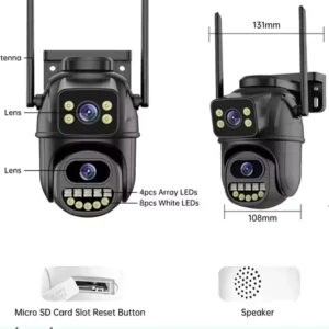 9MP 4K xiaolian PTZ Wifi Camera with Dual Lens Dual Screens AI Human Detection Wireless Outdoor CCTV Security High-speed memory